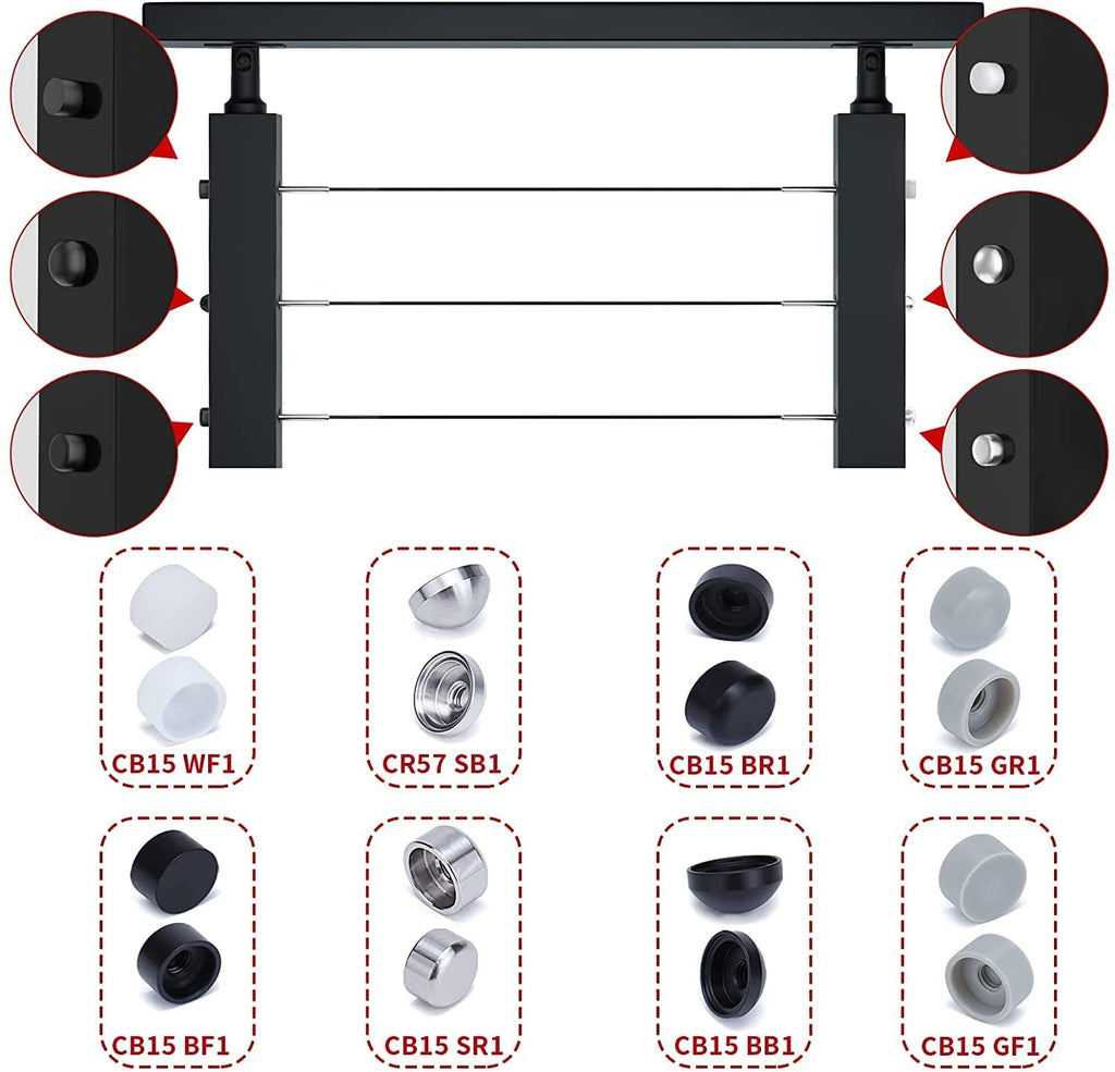 60 Pack 1/8 Cable Railing Kit T316 Stainless Steel M991832