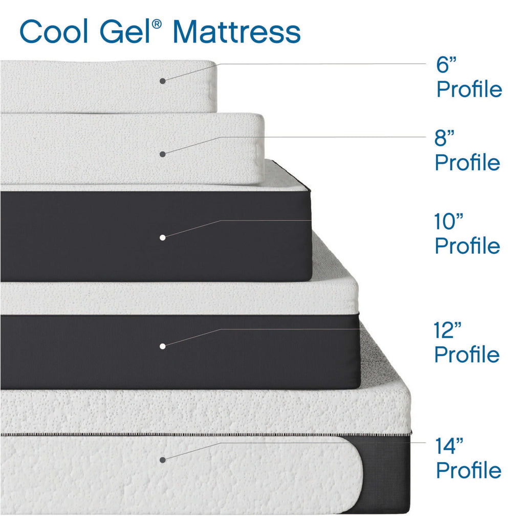 Queen Gel Memory Foam Mattress with 2 Pillows G818291