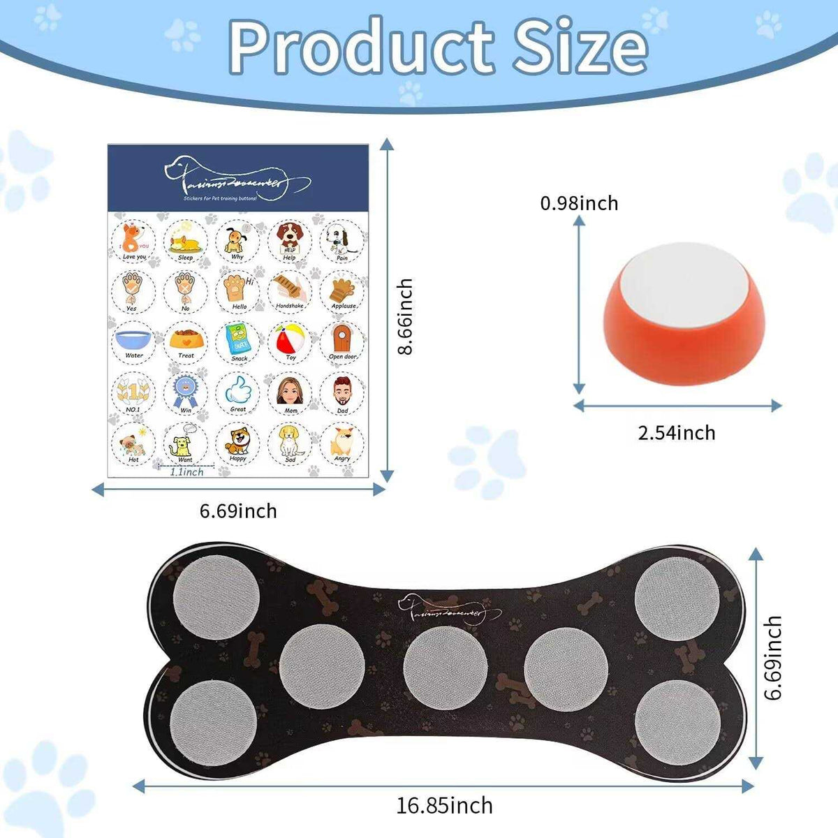 7 Dog Talking Button Set X216