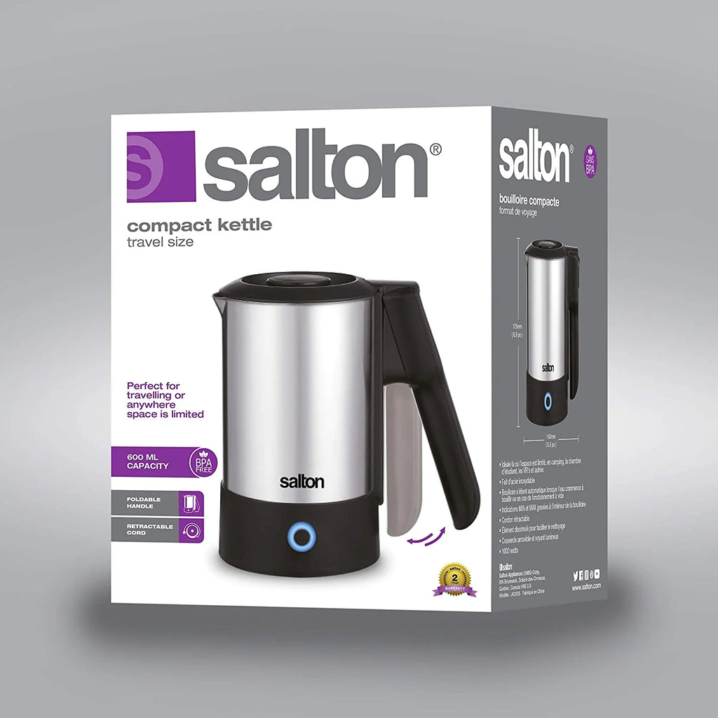 0.6L 1000W Stainless Steel Travel Kettle M214