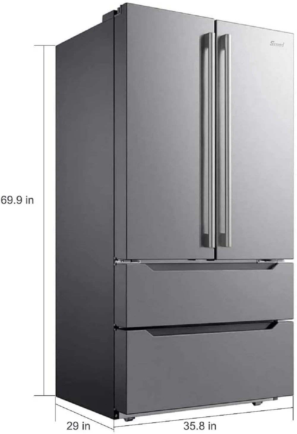 22.5 Cu ft French Door Refrigerator Freezer with Ice Maker L92682