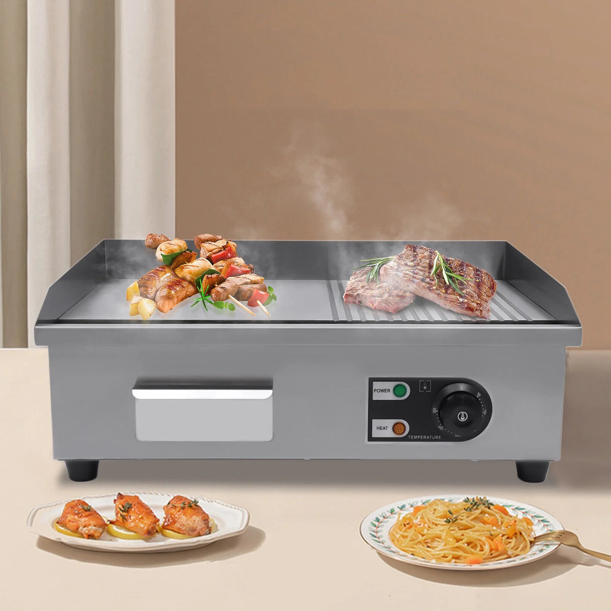 1600w 22" Electric Tabletop Griddle V3766