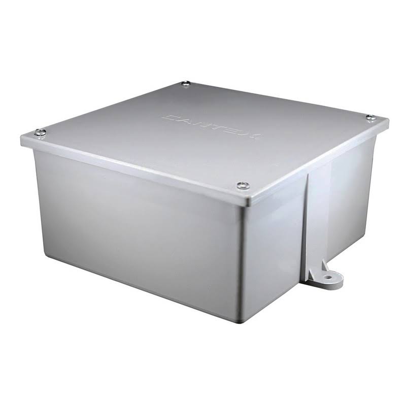 Rigid PVC Junction Box, Gray, Surface Mount U938