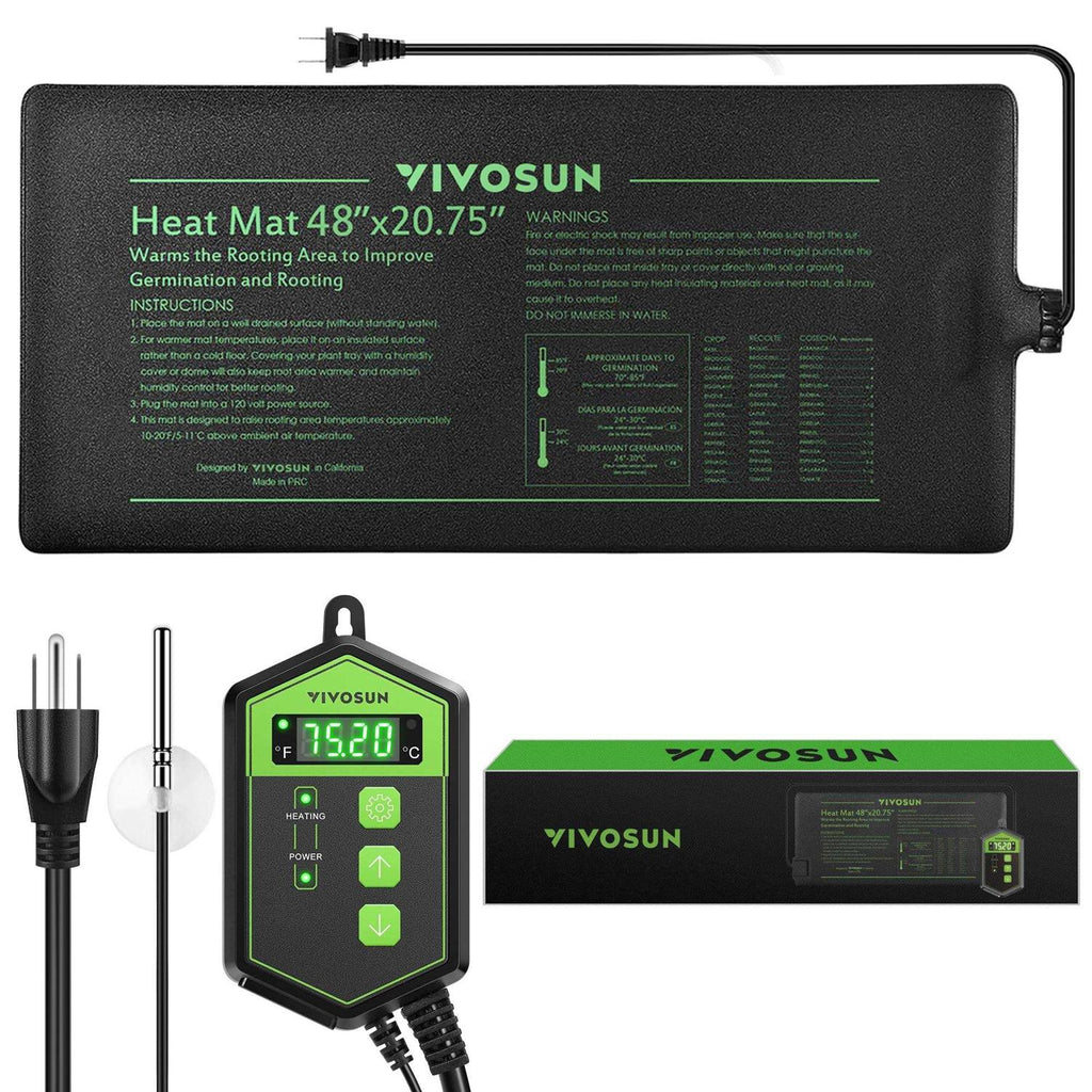 Seedling Heat Mat and Digital Thermostat Combo Set W7852