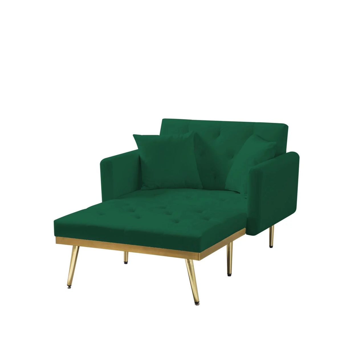 Green Convertible Chaise Lounge Sofa Bed T354400
