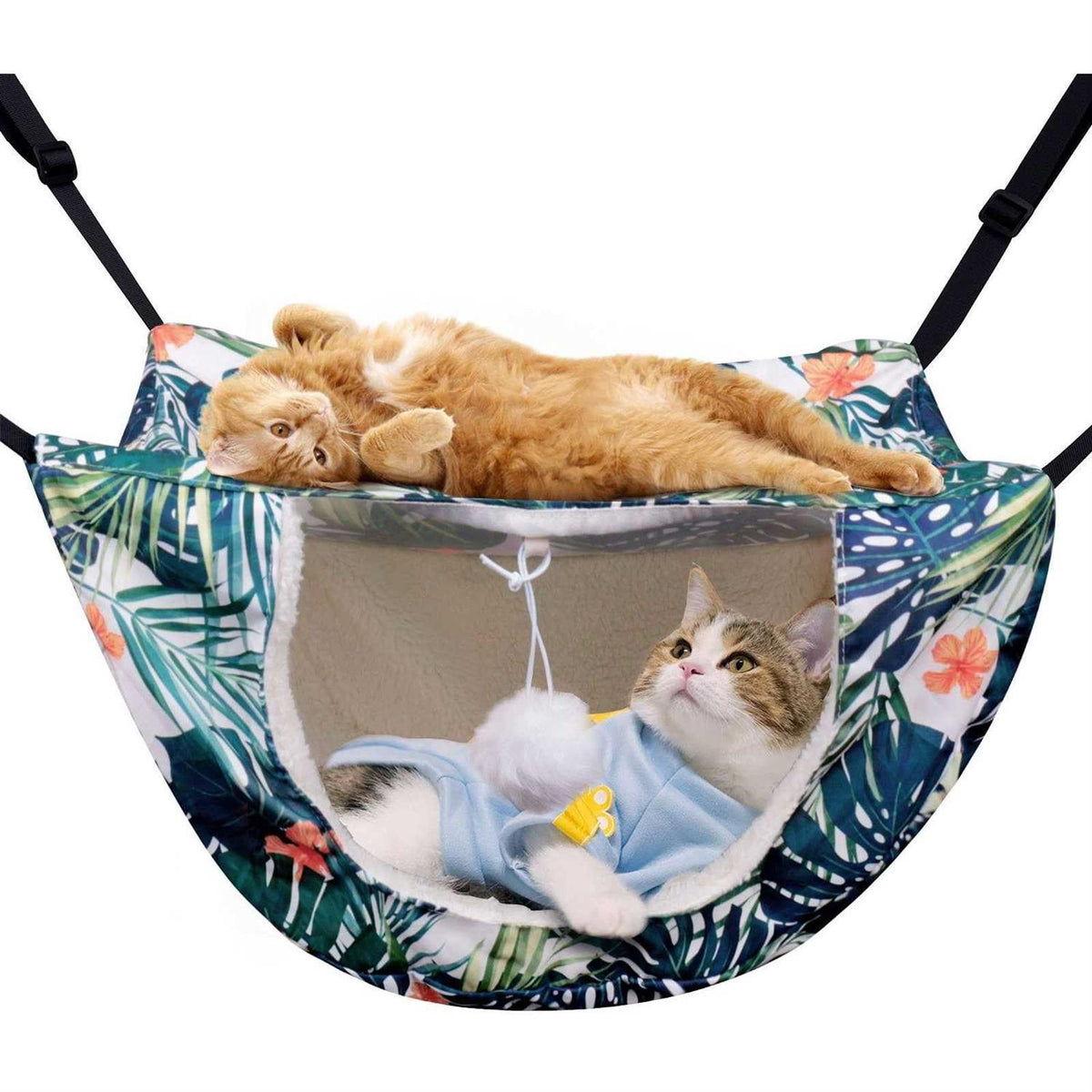 Cat Cage Hammock Double Layer Plush Hanging Pet Bed F9023