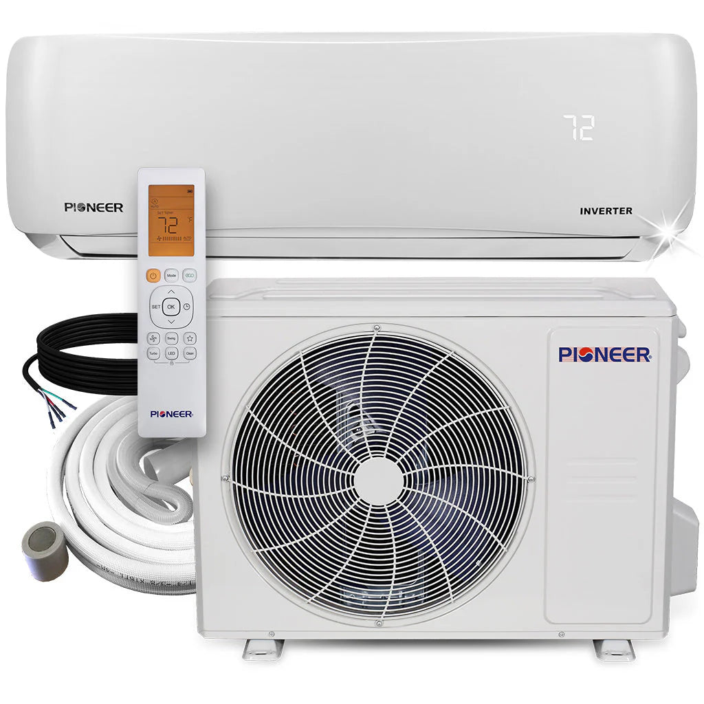 18,000 BTU 19 SEER 230V Ductless Mini-Split Inverter Air Conditioner Heat Pump System B2887