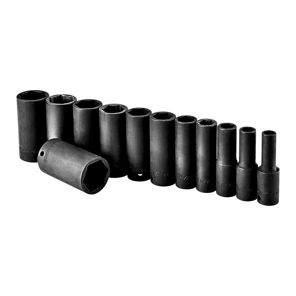 3/8 in. Drive SAE Deep Impact Socket Set, 12-Piece R7499