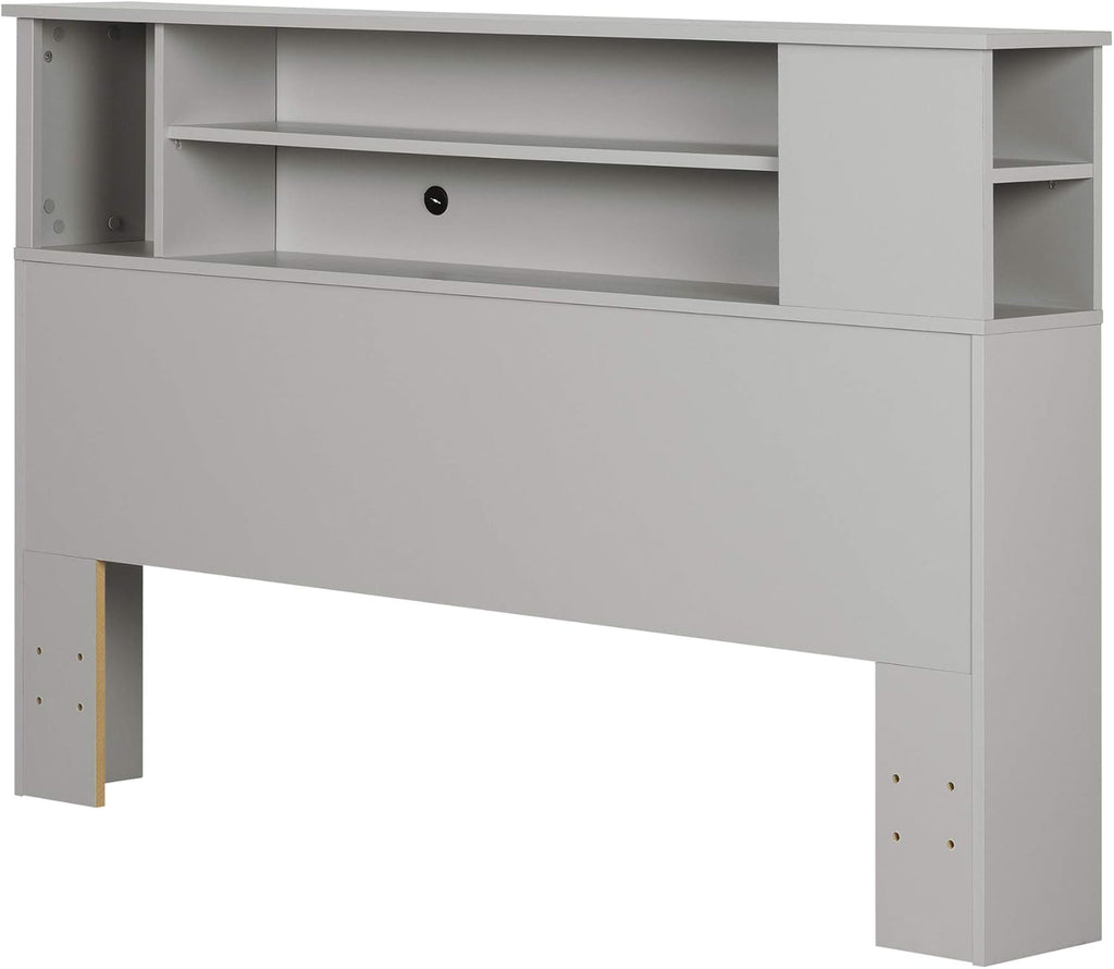 Contemporary Pure White Bookcase Headboard B743