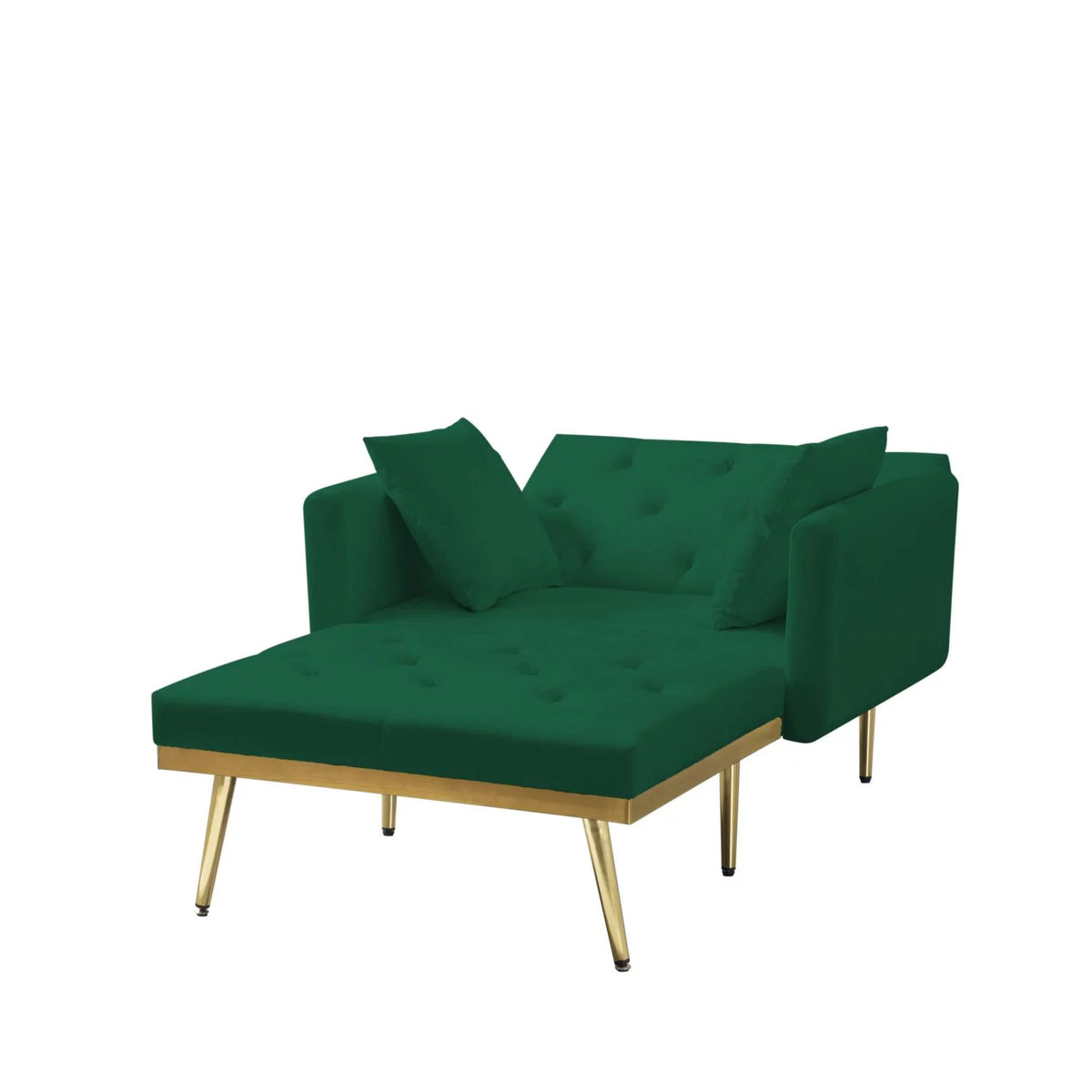 Green Convertible Chaise Lounge Sofa Bed T354400