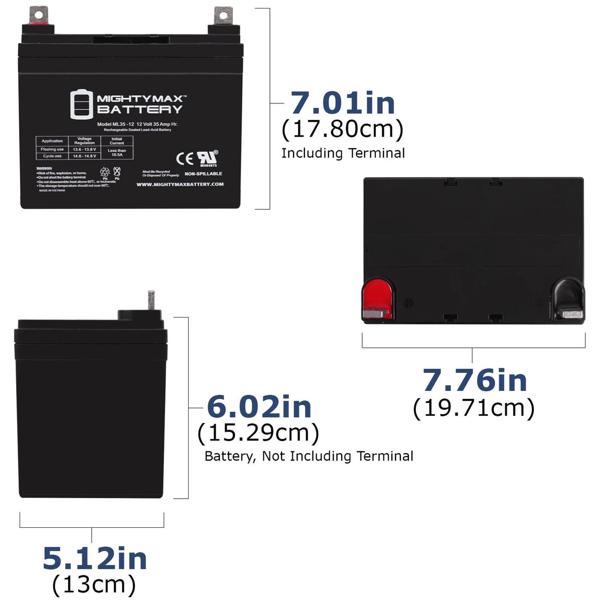 12V 35AH SLA Replacement Battery N250