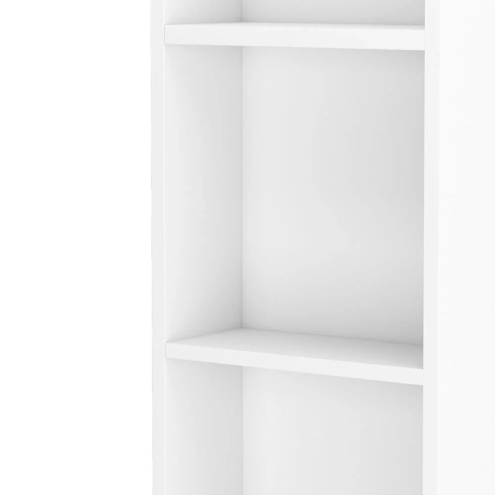 White Tall Storage Cabinet with Drawer P337525