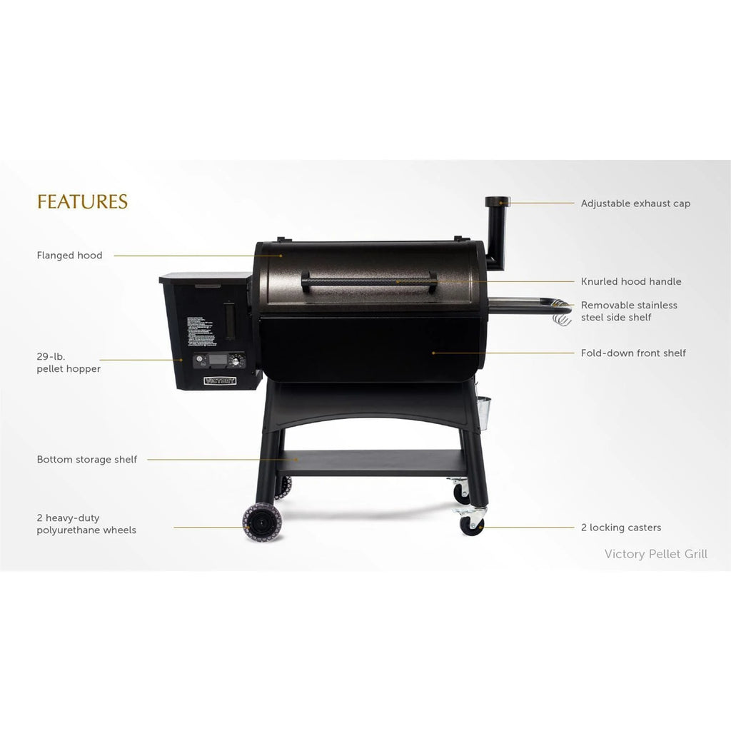 35-Inch Wood Pellet Grill with Front Shelf L990