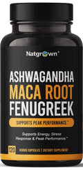 Ashwagandha Maca Root Fenugreek Extract Capsules 120ct K127