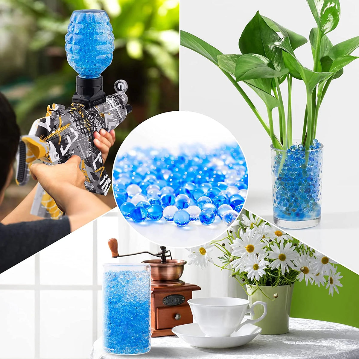 Gel Balls Blaster Ammo 7-8 mm 50K Pieces Colorful Water Beads C3576