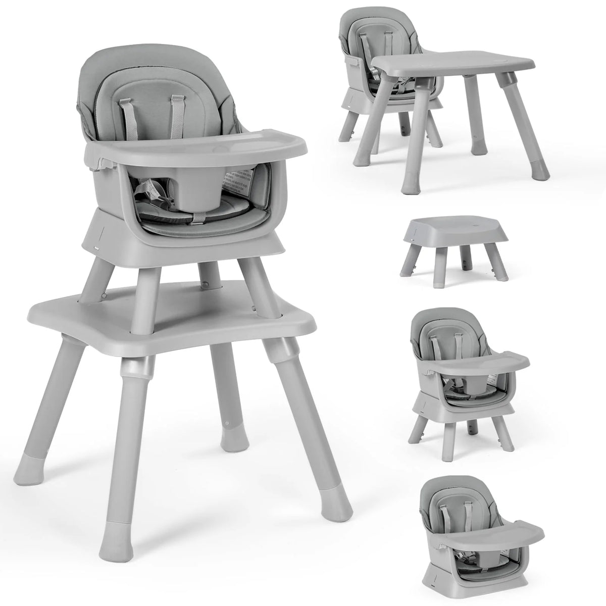8 in 1 Black Baby High Chair W1881