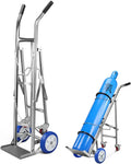 Foldable Stainless Steel Oxygen Tank Cart with Wheels Q298