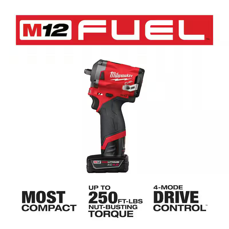 12V Lithium-Ion Brushless Cordless 3/8 in. Impact Wrench Kit R286859