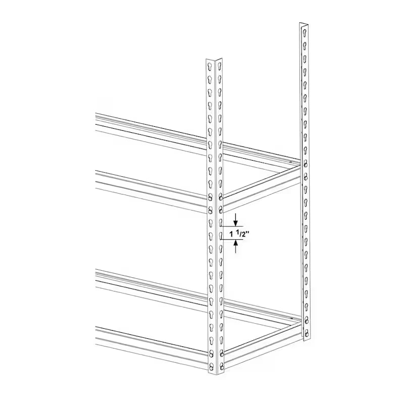 White 5-Tier Adjustable Steel Storage Rack K3629