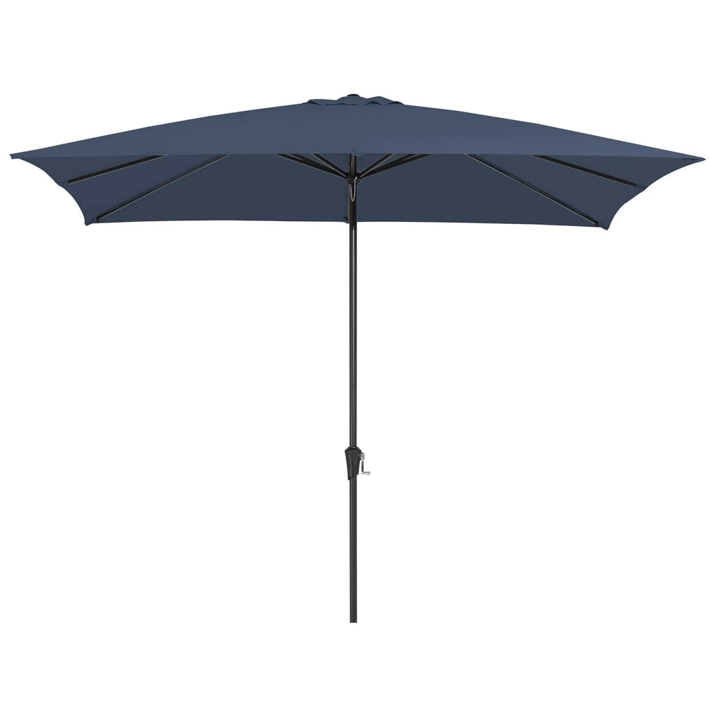 9' Outdoor Patio Umbrella with Push Button Tilt and Crank, Beige E24909