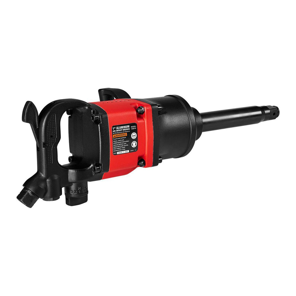 1 in. D-Handle Aluminum Air Impact Wrench, 8 in. Extended Anvil, 2500 ft. lbs., Red F208