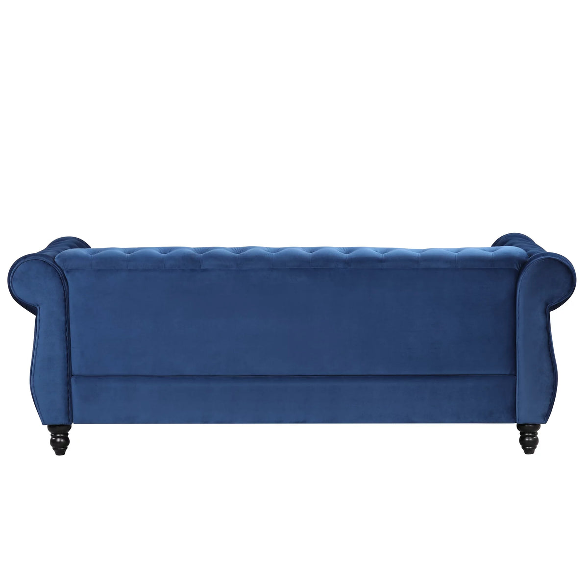 Blue 3-Seat Upholstered Sofa with Metal Legs J13338