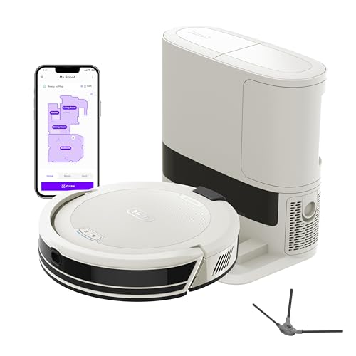 Robot Vacuum and Self-Empty Base with Bagless 60-Day Capacity, Grey F58544