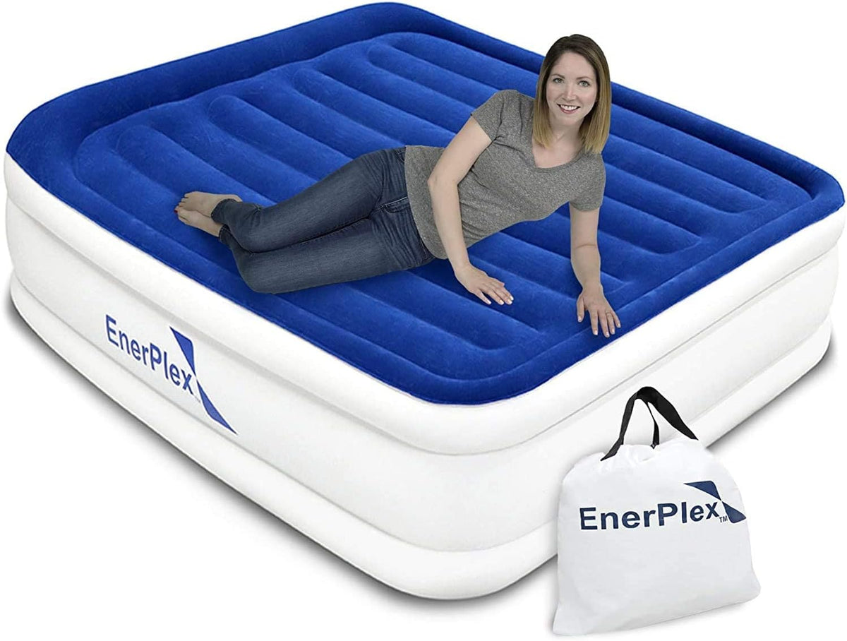 Queen Inflatable Air Mattress with Built-in Dual Pump T420295