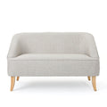 Beige Fabric Loveseat T1864