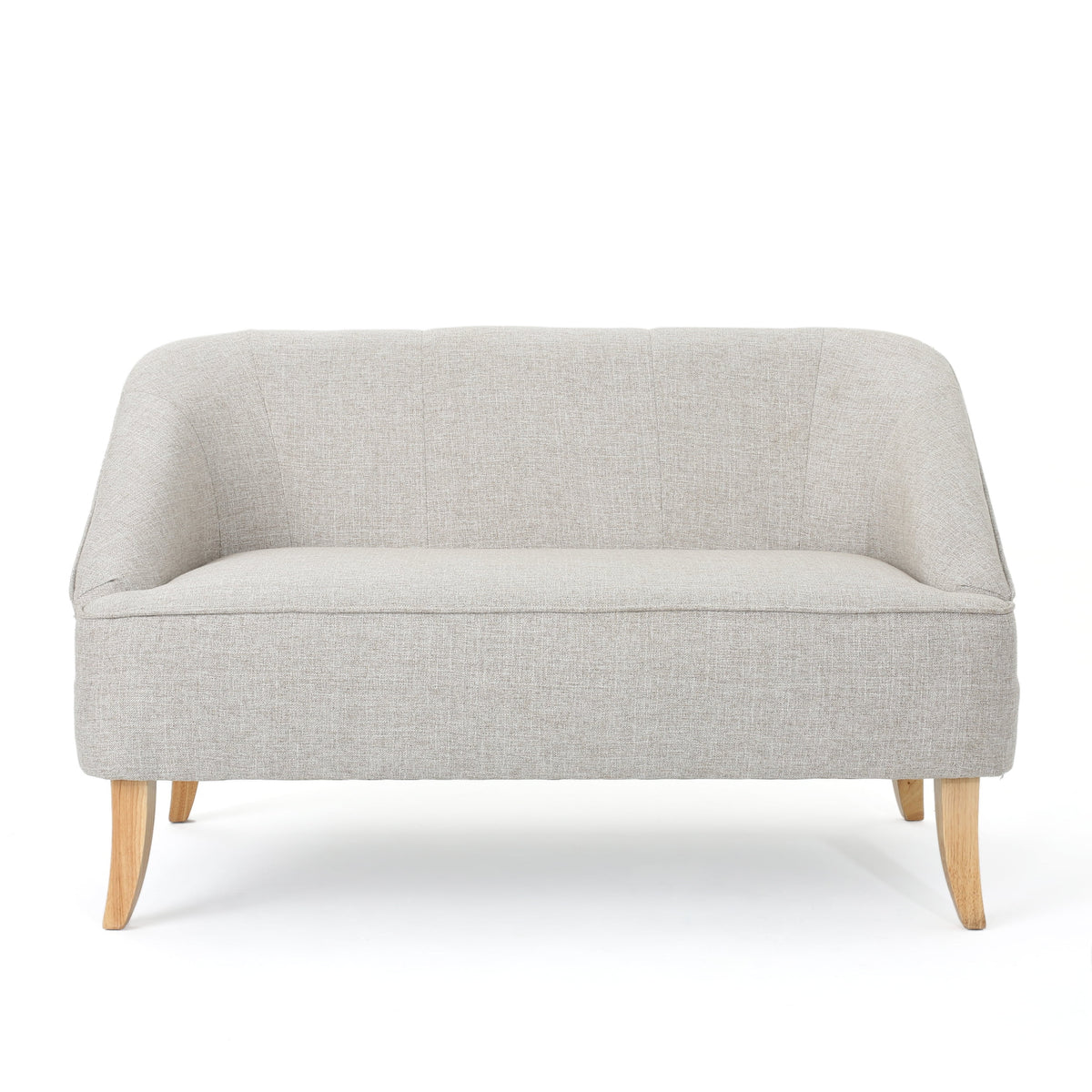Beige Fabric Loveseat T1864