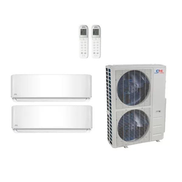18,000 Btu 22 Seer 2-Zone Ductless Mini Split Heat Pump System S90369