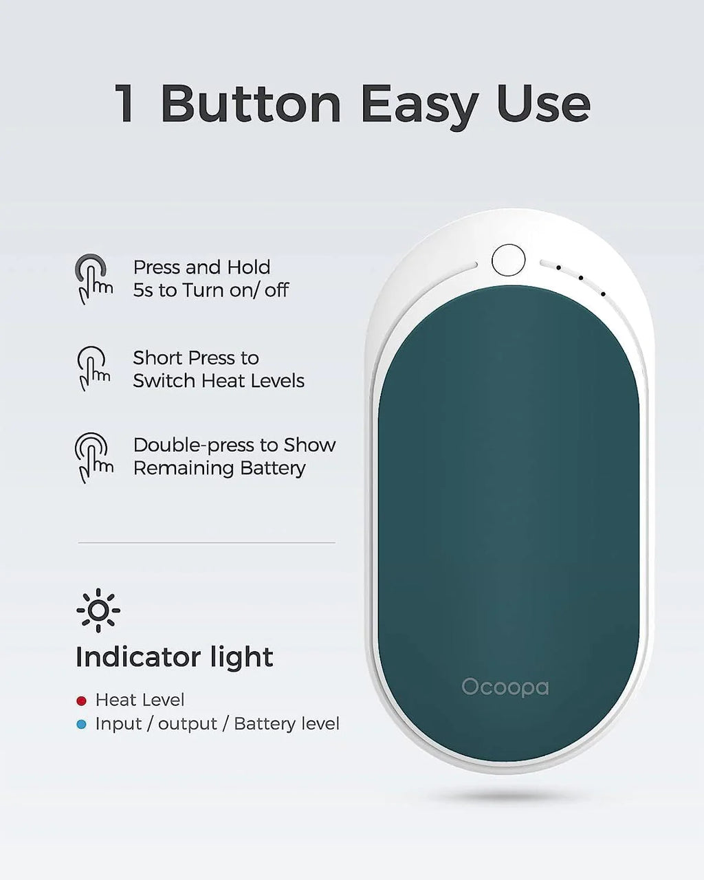 Rechargeable 5200mAh Electric Hand Warmers V103