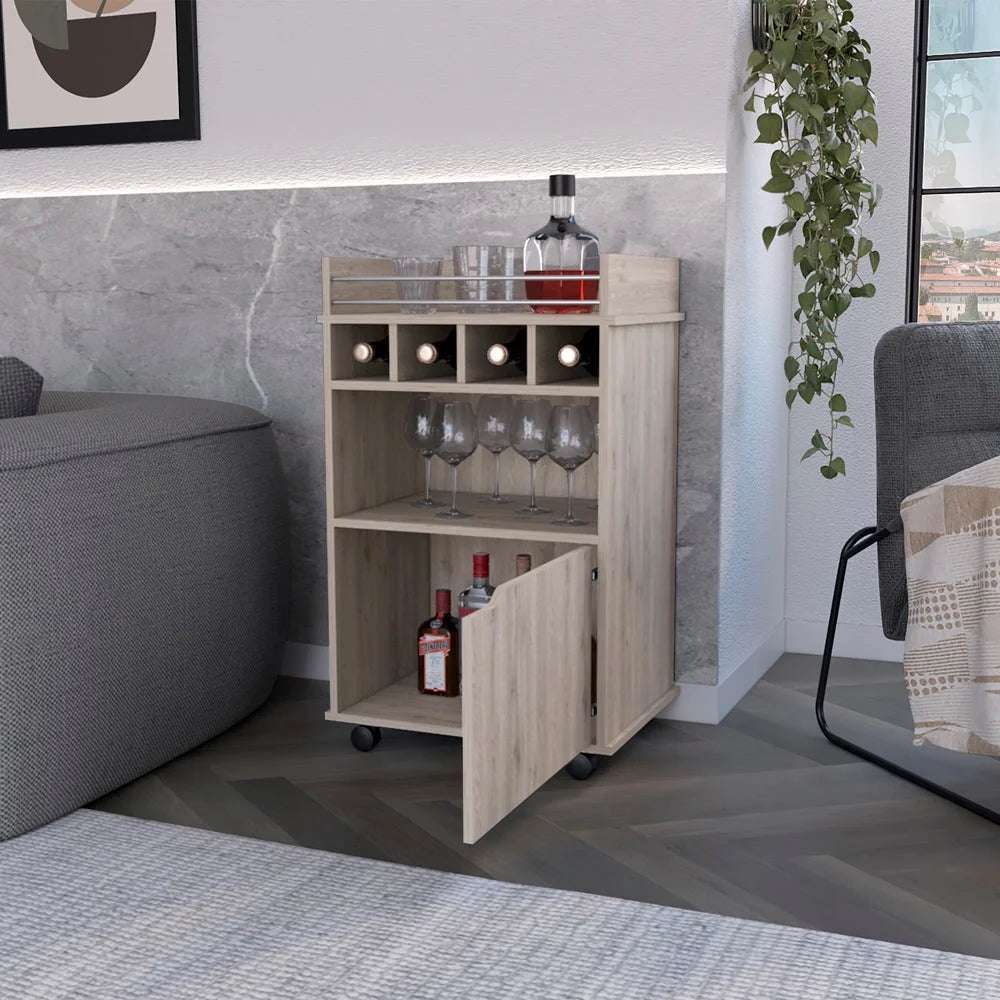 Light Pine Bar Cart F7476