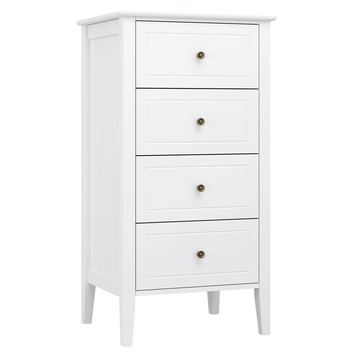 White 4 Drawer Wood Dresser T54028