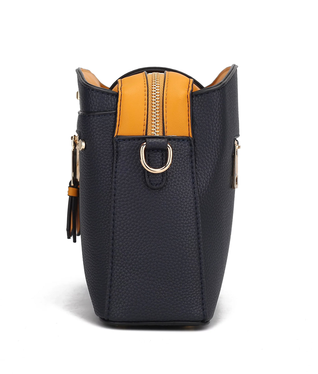 White Vegan Leather Crossbody Bag W847