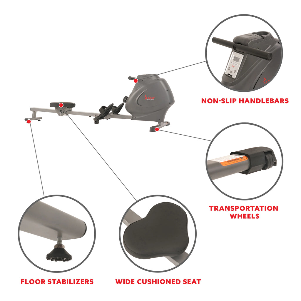 Magnetic Rowing Machine with LCD Monitor U95357