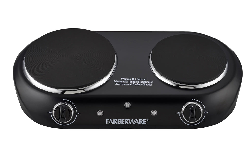Black Double Burner Electric Cooktop L17625