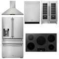 36 Induction Cooktop, Range Hood, Refrigerator, Dishwasher, Wine Cooler E26938
