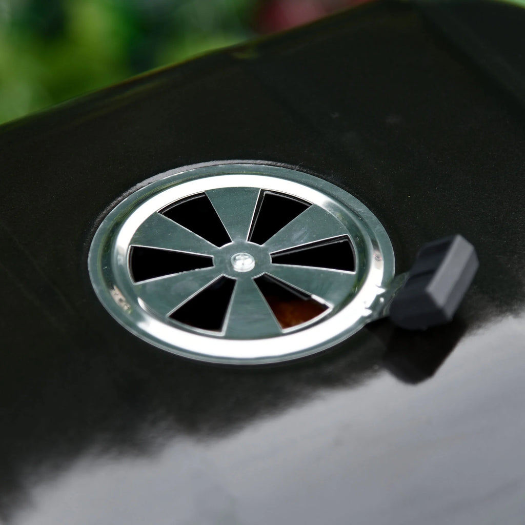 Portable Charcoal Grill, Tabletop Small BBQ Grill, Enamel Coated, Folding Legs, Black Q430