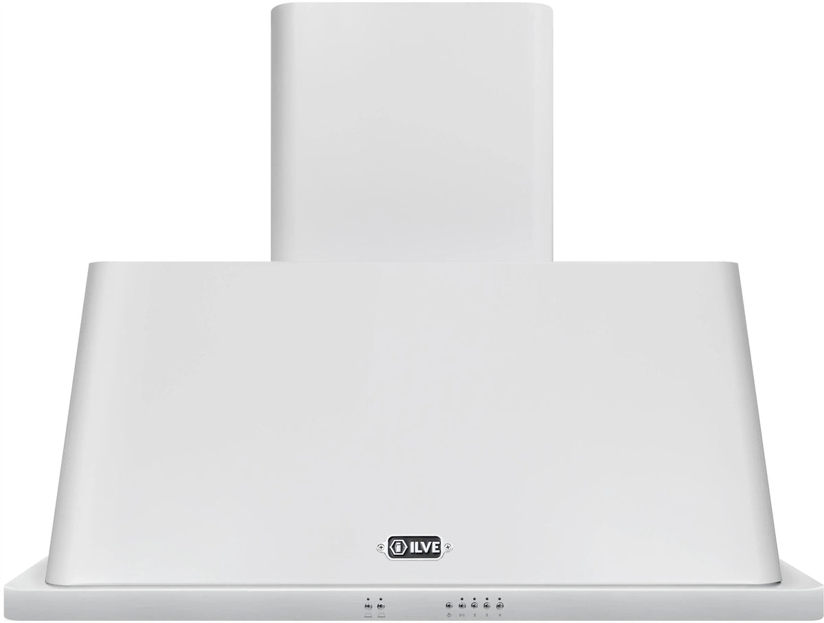 White Wall Mount Range Hood with 600 CFM Blower Y7034