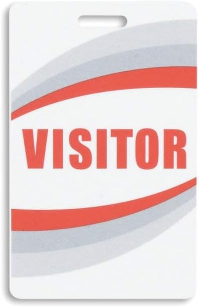 Preprinted Visitor Pass Plastic Cards 25 Pack F420