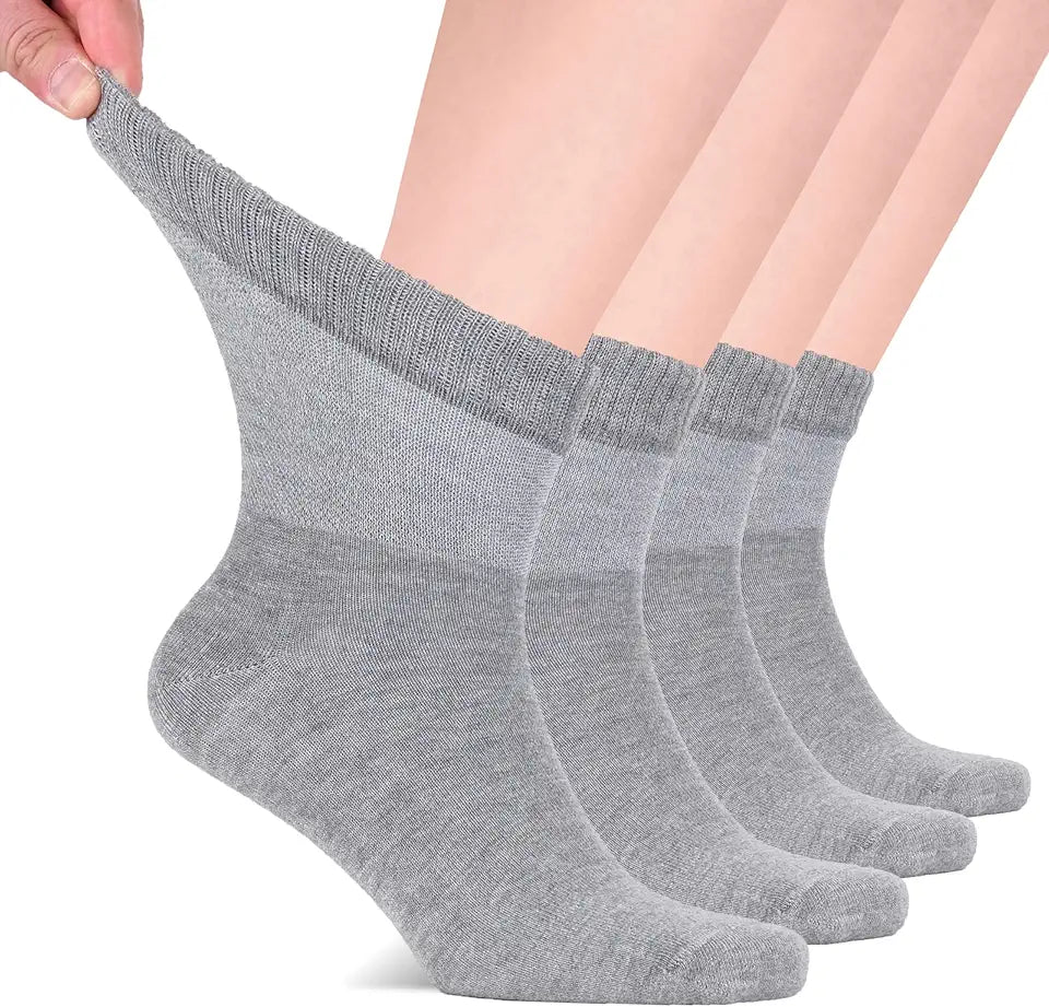 Diabetic Socks for Men, Bamboo, Extra-Wide, Seamless Toe, Non-Binding Top K19053