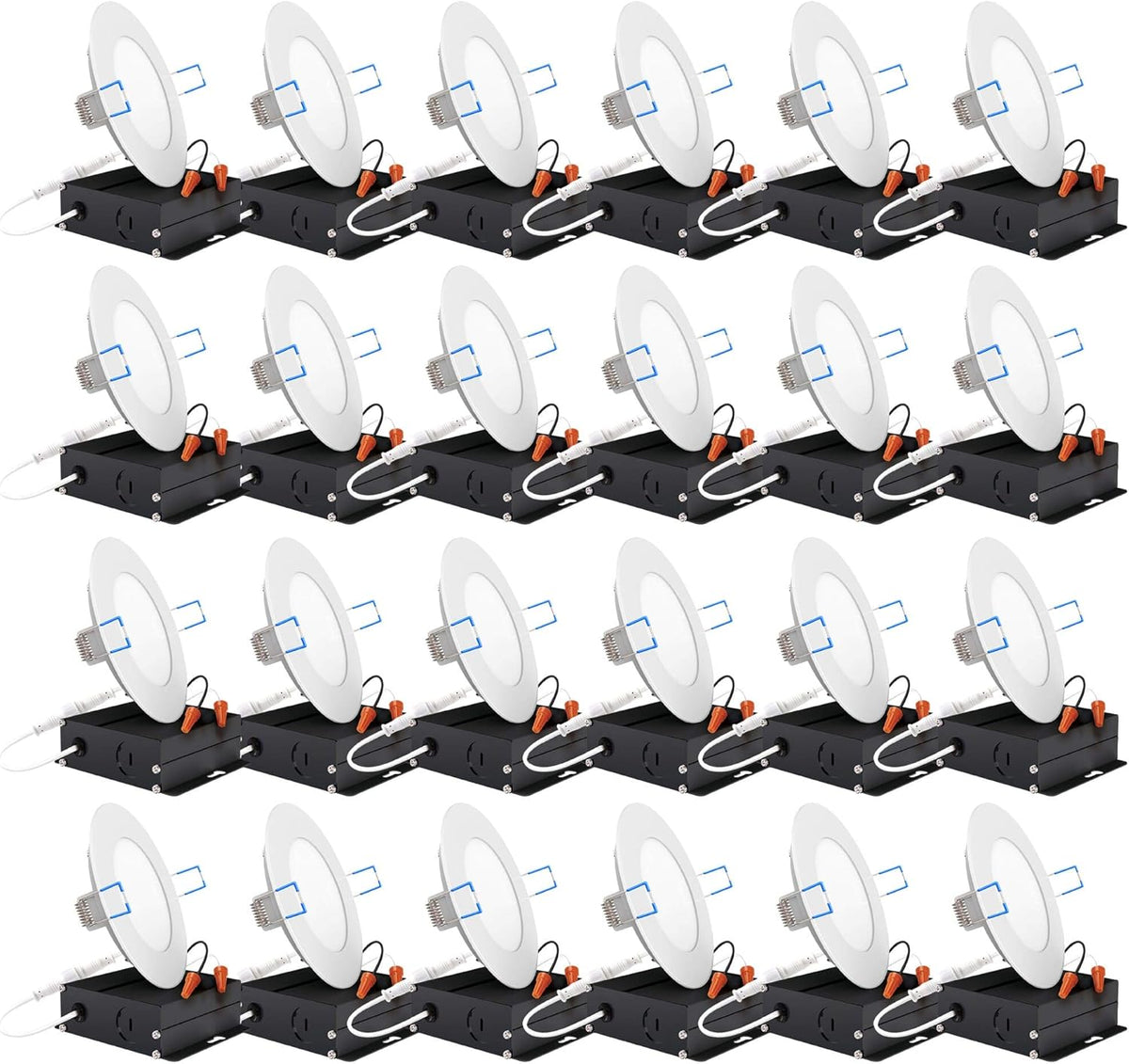 24 Pack 6 Inch LED Recessed Lighting 3000K Dimmable 14W 850 LM A82149
