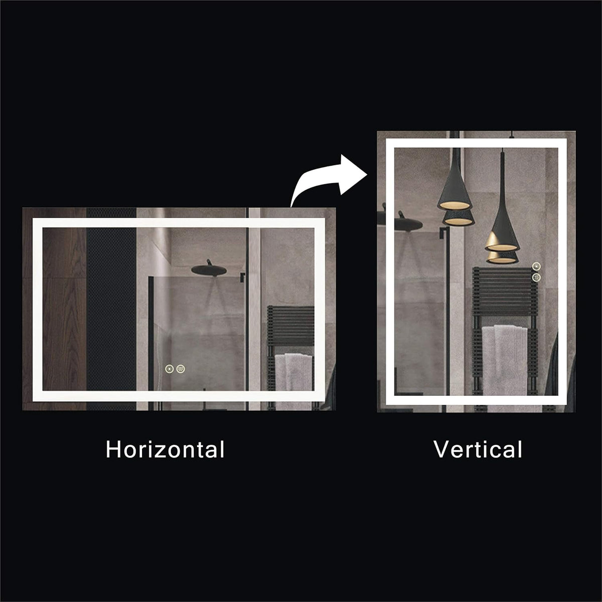 60x40Inch LED Lighted Bathroom Mirror A3289