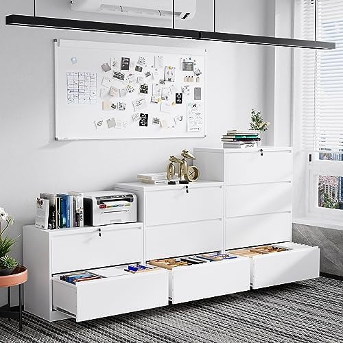 Black 4 Drawer Metal File Cabinet with Lock M74414