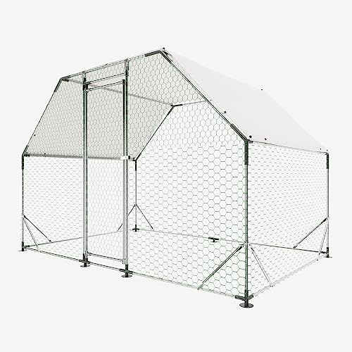 Large Metal Chicken Coop Run with Cover S79604