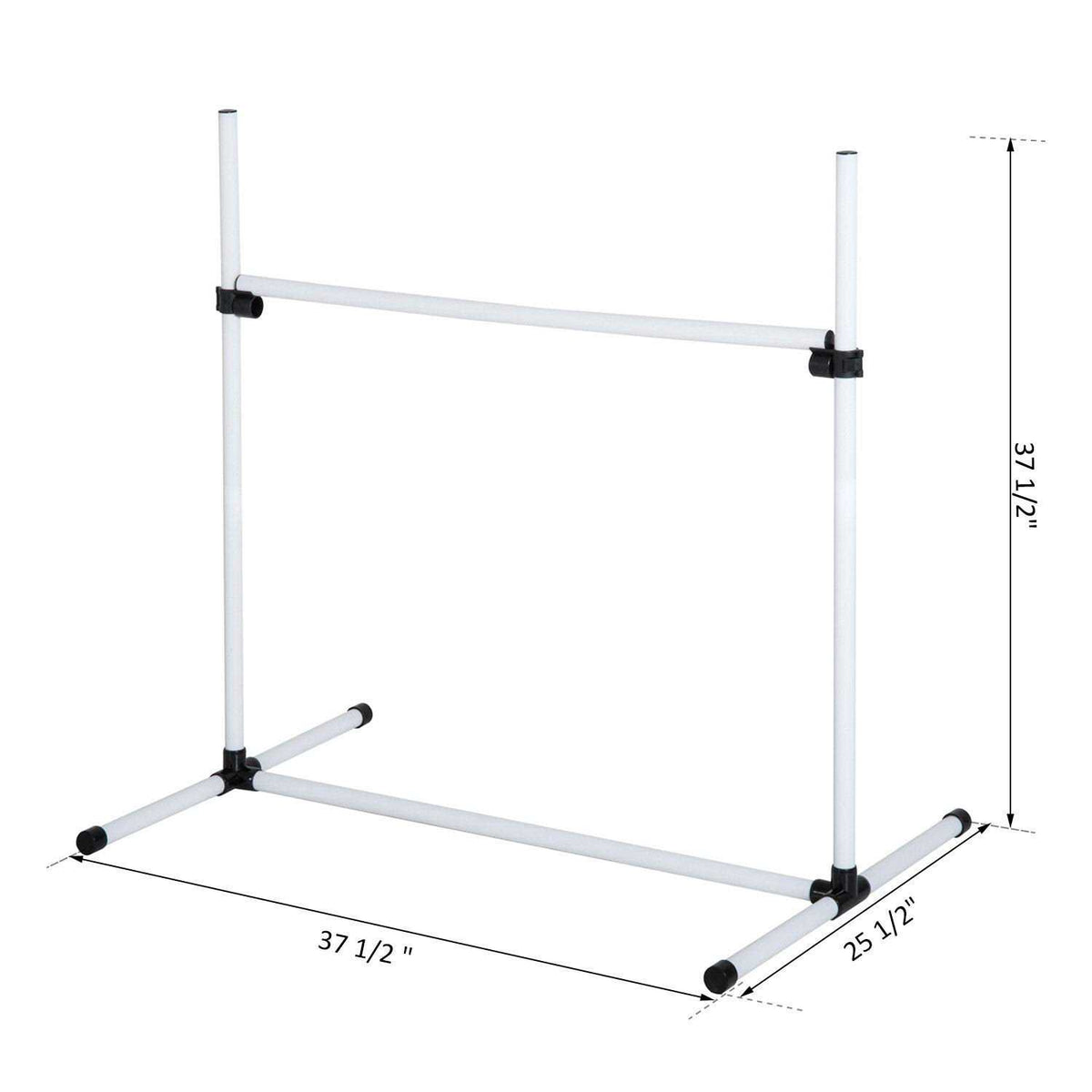 4 Piece Dog Agility Equipment with Adjustable Height Jump Bars J791124