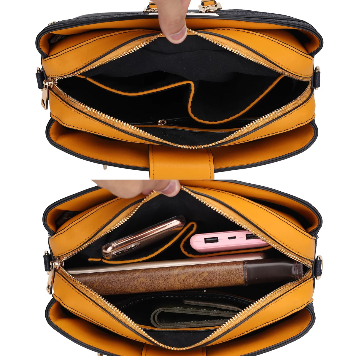 White Vegan Leather Crossbody Bag W847