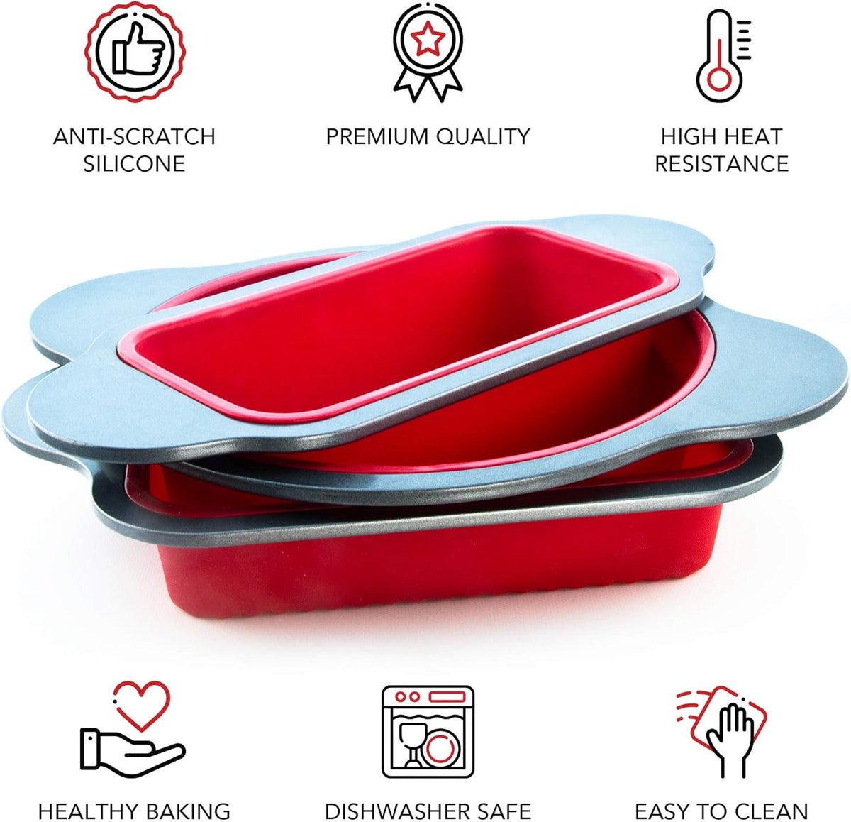 3 PCS Non-Stick Silicone Bakeware Set C83810