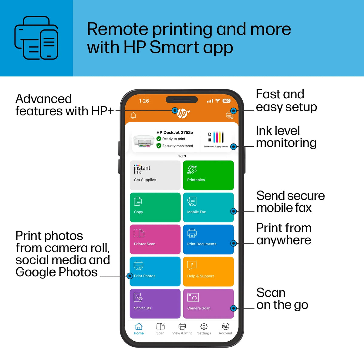 Wireless Color Inkjet All-in-One Printer B259738